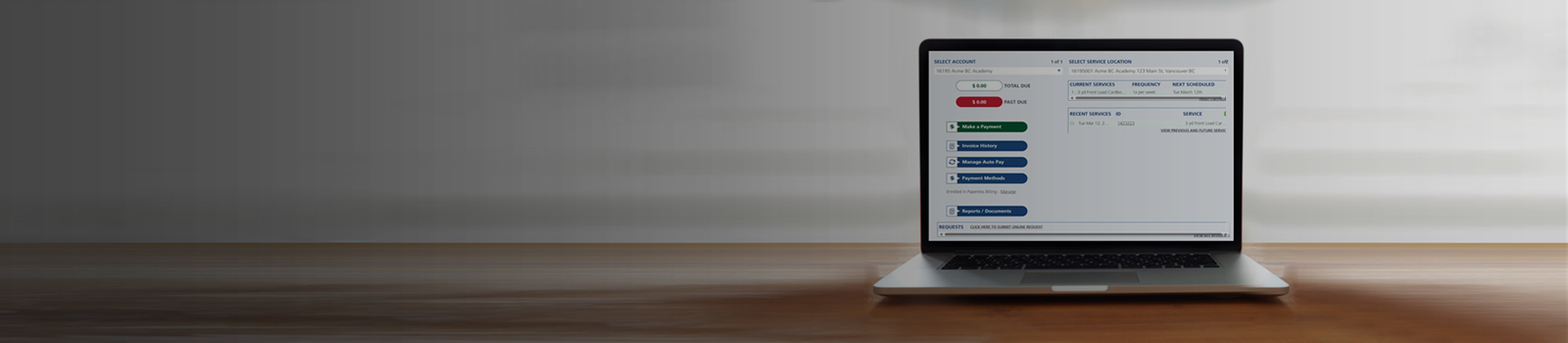 Customer service banner