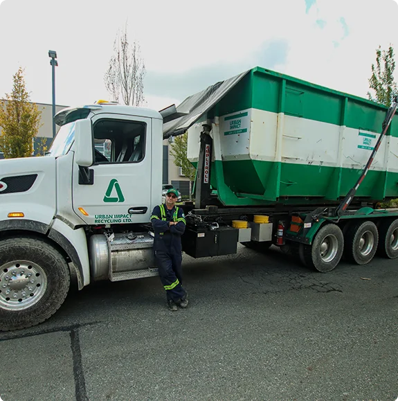 truck with man image